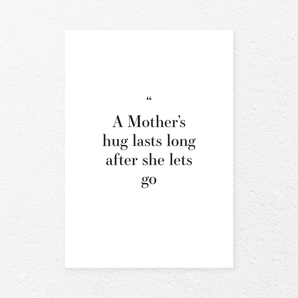 A mother's hug lasts long after she lets go, , Heimekoseleg