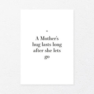 A mother's hug lasts long after she lets go, , Heimekoseleg
